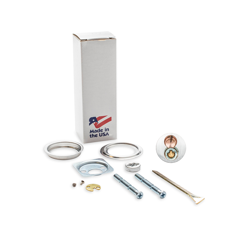 KSP Killeen Security Products 408SCHLAGE26DCP Convertible Mortise and Rim LFIC Cylinder Housing for Schlage LFIC Core with Complete Mortise Cam and Rim Cylinder Tailpiece Pack Satin Chrome Finish