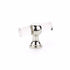 Schaub 411-PN Lumiere Transitional Cabinet T Knob Acrylic Polished Nickel Finish Sparrow Supply