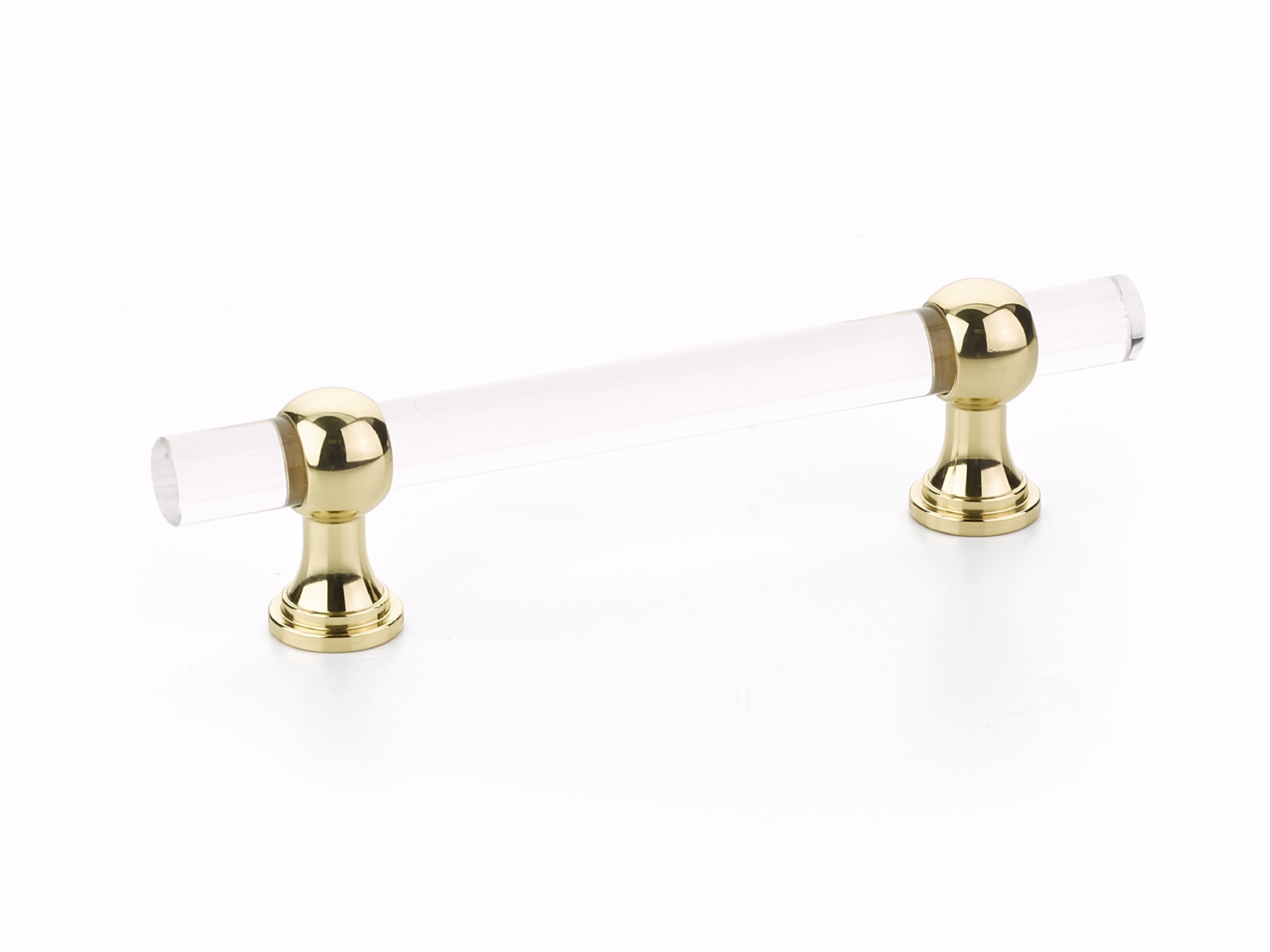 Schaub 414-03 4" Center to Center Lumiere Transitional Cabinet Pull Bright Brass Finish Sparrow Supply