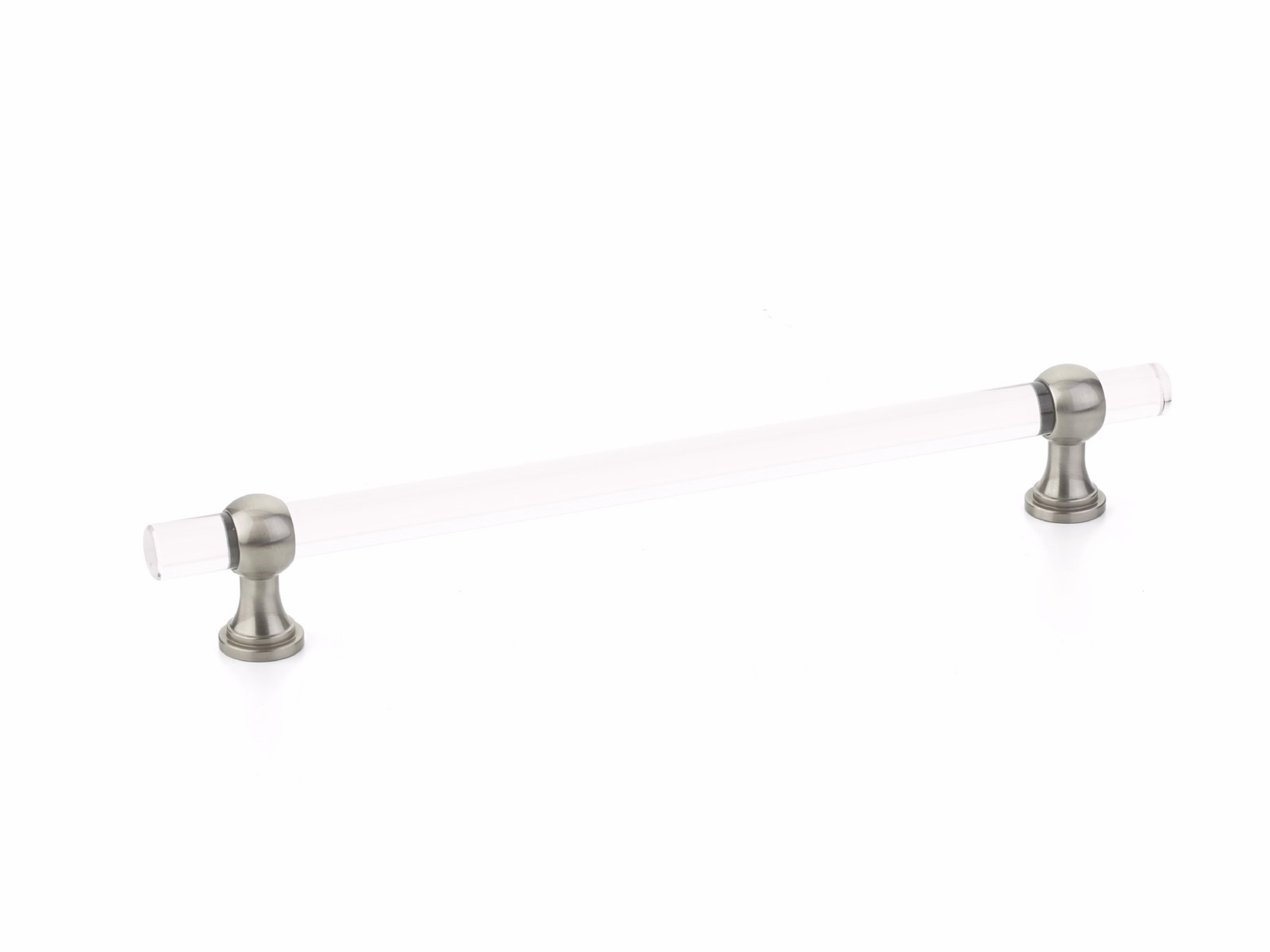 Schaub 418-15 8" Center to Center Lumiere Transitional Cabinet Pull Satin Nickel Finish Sparrow Supply