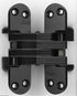 Soss 418US19 1-1/8" x 4-39/64" Heavy Duty Alloy Steel Fire Rated Invisible Hinge for 1-3/4" Doors Black Finish