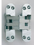 Soss 418US26D 1-1/8" x 4-39/64" Heavy Duty Alloy Steel Fire Rated Invisible Hinge for 1-3/4" Doors Satin Chrome Finish