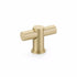 Schaub 421-SB Fonce Cabinet T Knob Satin Brass Finish Sparrow Supply