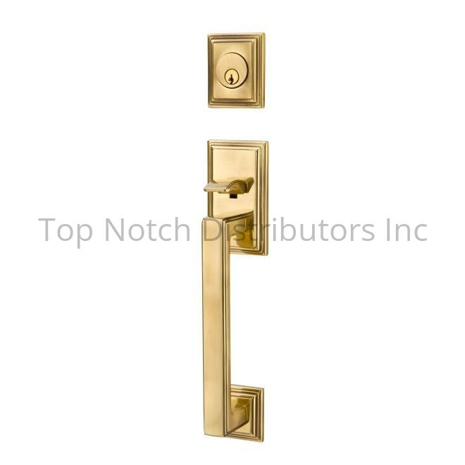 Emtek 4213MNUS7 Melon Knob 2-3/8" and 2-3/4" Backset Single Cylinde... Sparrow Supply
