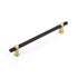 Schaub 422-MB-SB 12" Center to Center Fonce Matte Black Appliance Pull Satin Brass Finish Sparrow Supply