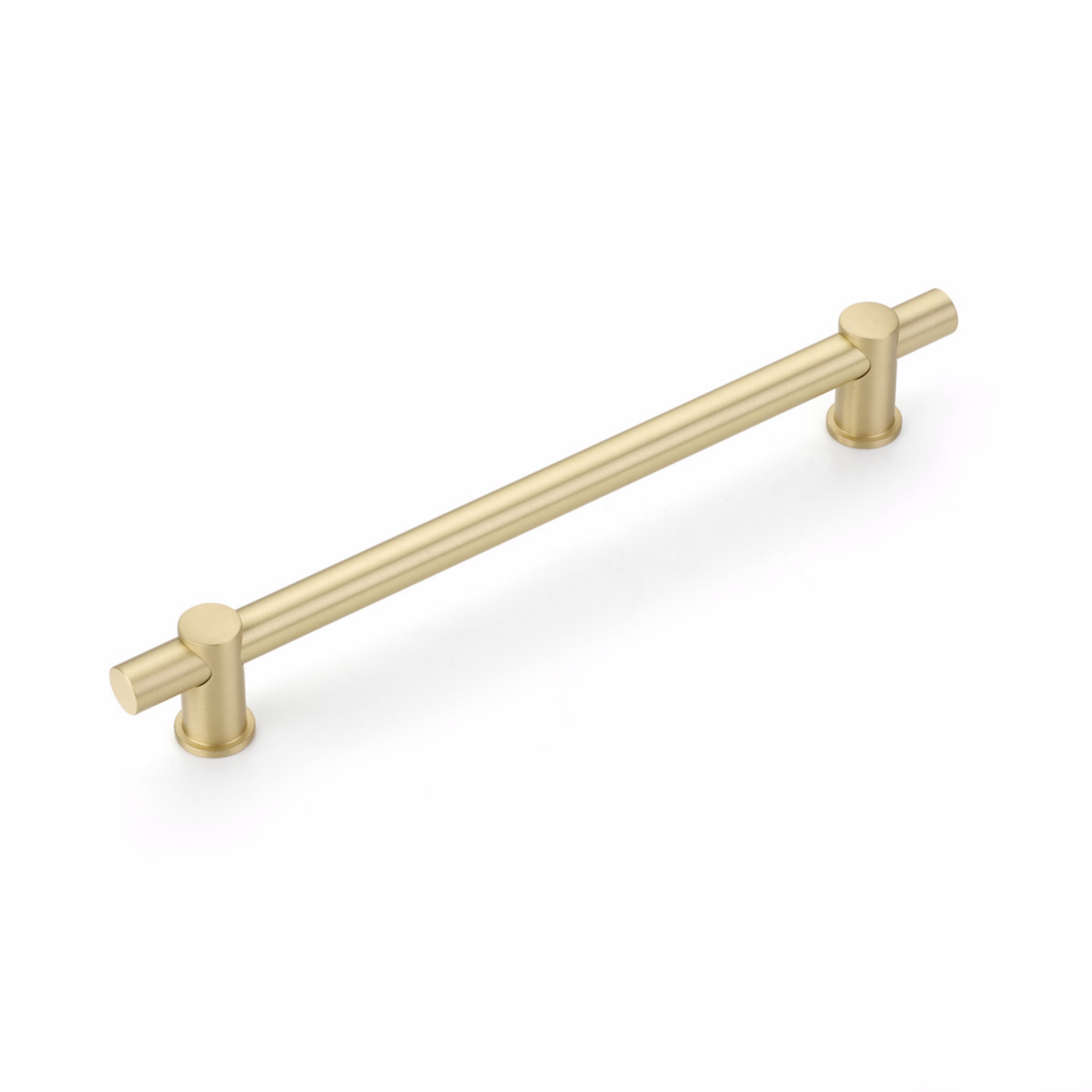 Schaub 428-SB 8" Center to Center Fonce Bar Cabinet Pull Satin Brass Finish Sparrow Supply