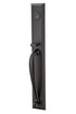 Emtek 4415PUS19 Providence Knob 2-3/8" and 2-3/4" Backset Single Cylinder Jefferson Tubular Handleset Flat Black Finish Sparrow Supply