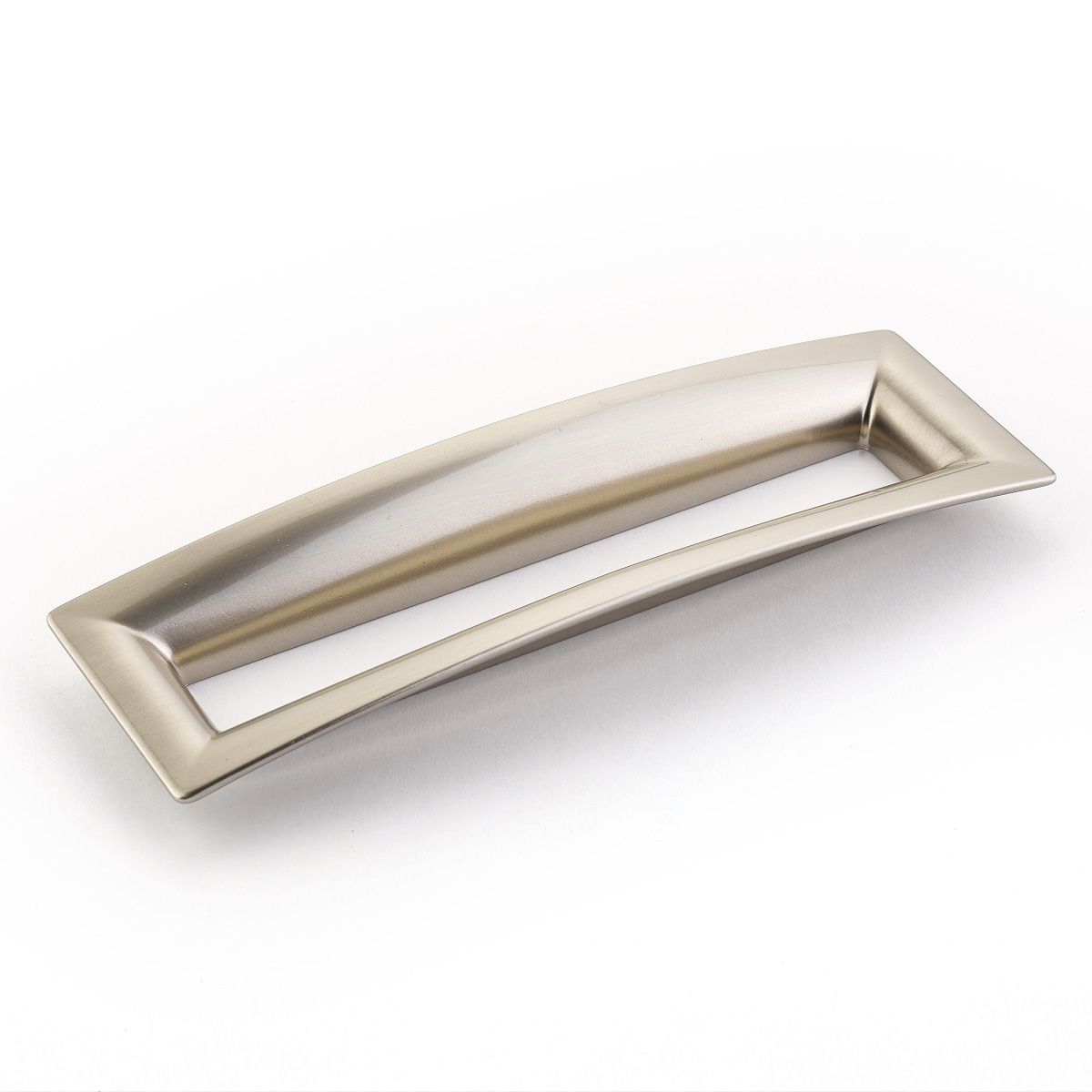Schaub 442-15 160mm Center to Center Flared Rectangular Finestrino Cabinet Pull Satin Nickel Finish Sparrow Supply