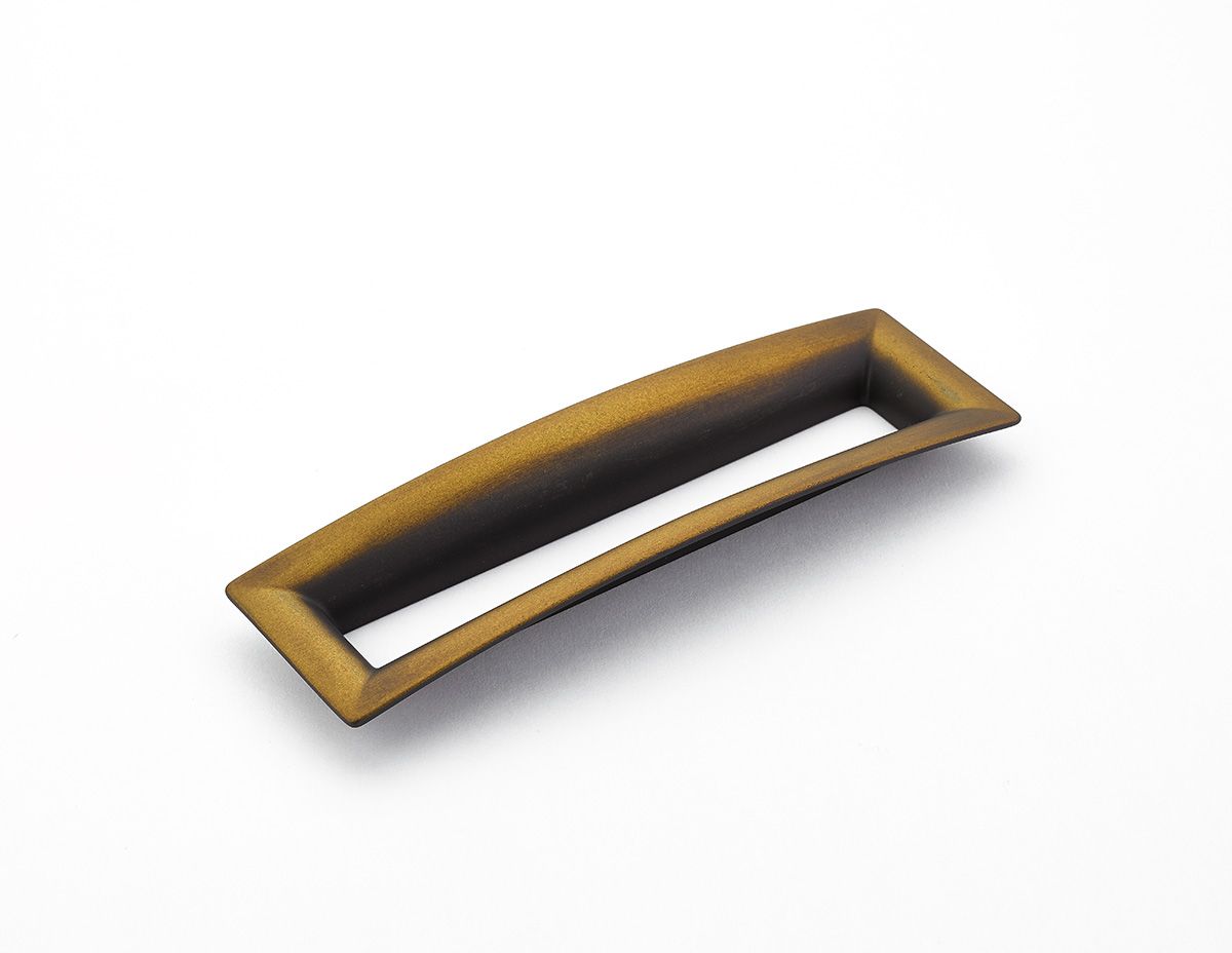 Schaub 442-BRBZ 160mm Center to Center Flared Rectangular Finestrino Cabinet Pull Burnished Bronze Finish Sparrow Supply