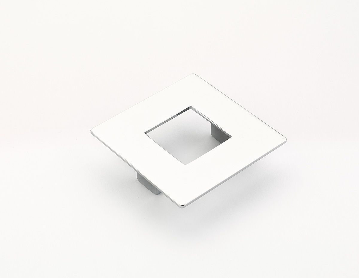 Schaub 443-26 64mm Center to Center Square Finestrino Cabinet Pull Polished Chrome Finish Sparrow Supply