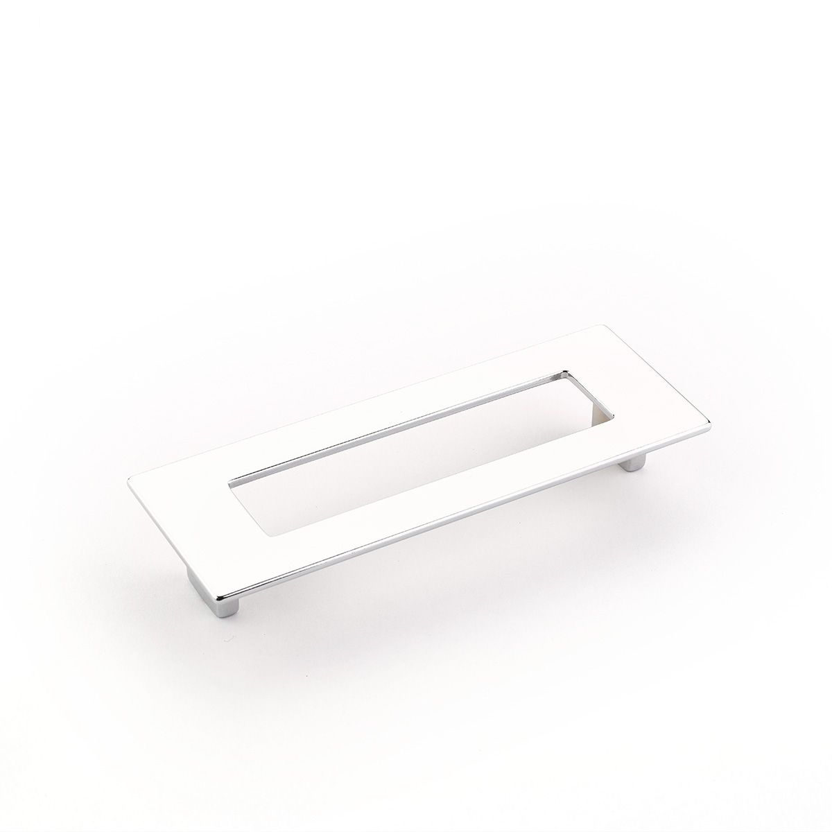 Schaub 445-26 128mm Center to Center Rectangular Finestrino Cabinet Pull Polished Chrome Finish Sparrow Supply