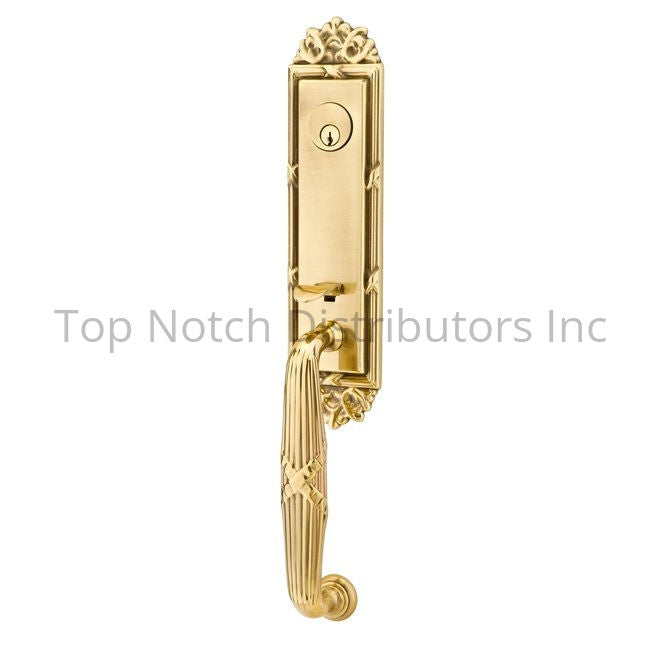 Emtek 4721ENUS7LH Elan Lever Left Hand 2-3/8" and 2-3/4" Backset Do... Sparrow Supply