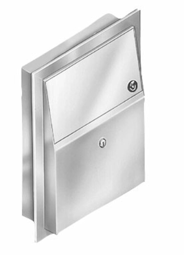 Bradley 4722-101500 Napkin Disposal, 1.5 Gal, Semi-Rec Sparrow Supply