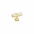 Schaub 473-UNBR 1-5/8" Haniburton Cabinet T Knob Unlacquered Brass Finish Sparrow Supply