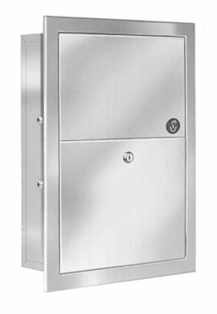 Bradley 4731-150000 Napkin Disposal, 1.5 Gal, Recessed Sparrow Supply