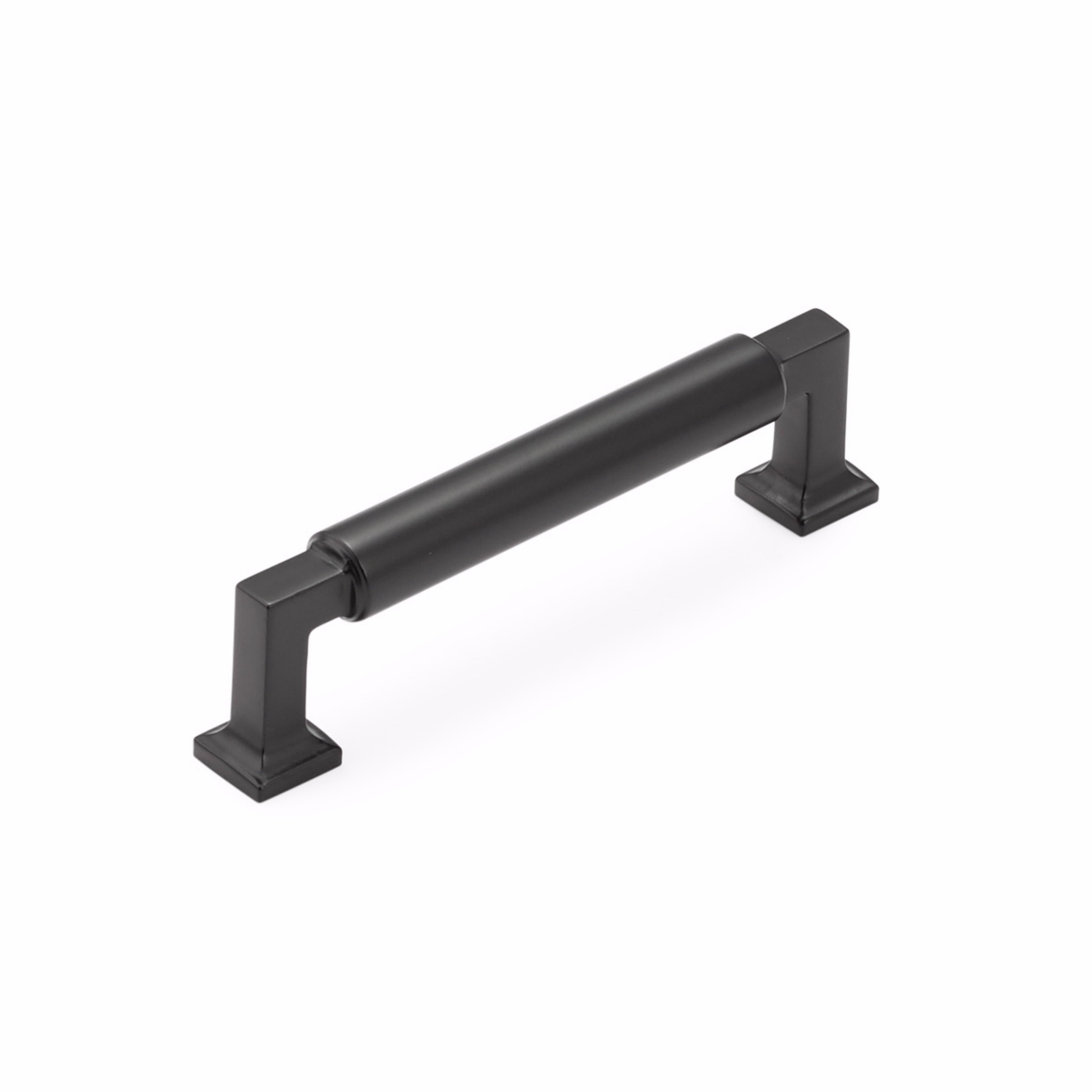 Schaub 474-MB 4" Center to Center Haniburton Cabinet Pull Matte Black Finish Sparrow Supply