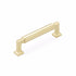 Schaub 474-SB 4" Center to Center Haniburton Cabinet Pull Satin Brass Finish Sparrow Supply