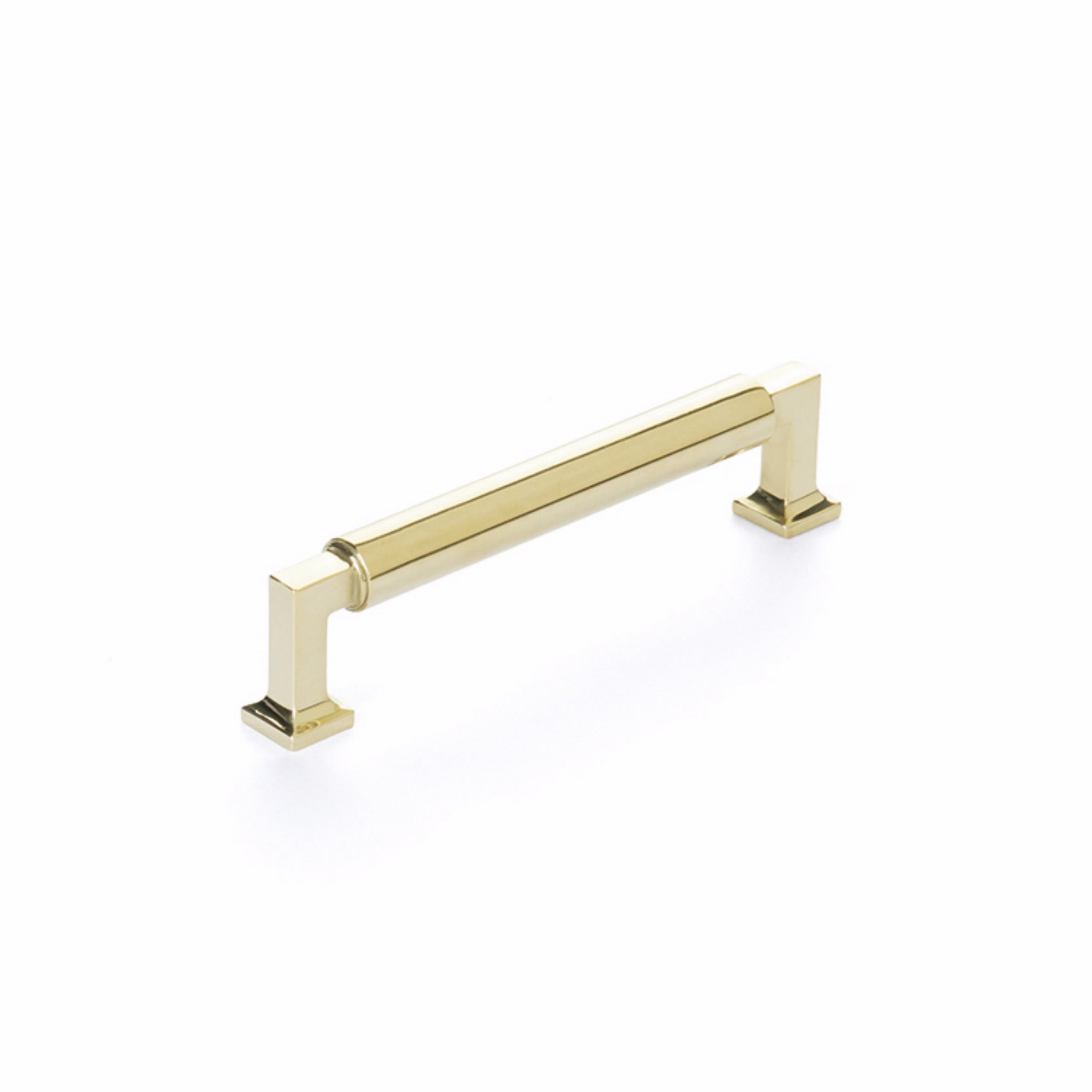 Schaub 475-UNBR 5" Center to Center Haniburton Cabinet Pull Unlacquered Brass Finish Sparrow Supply