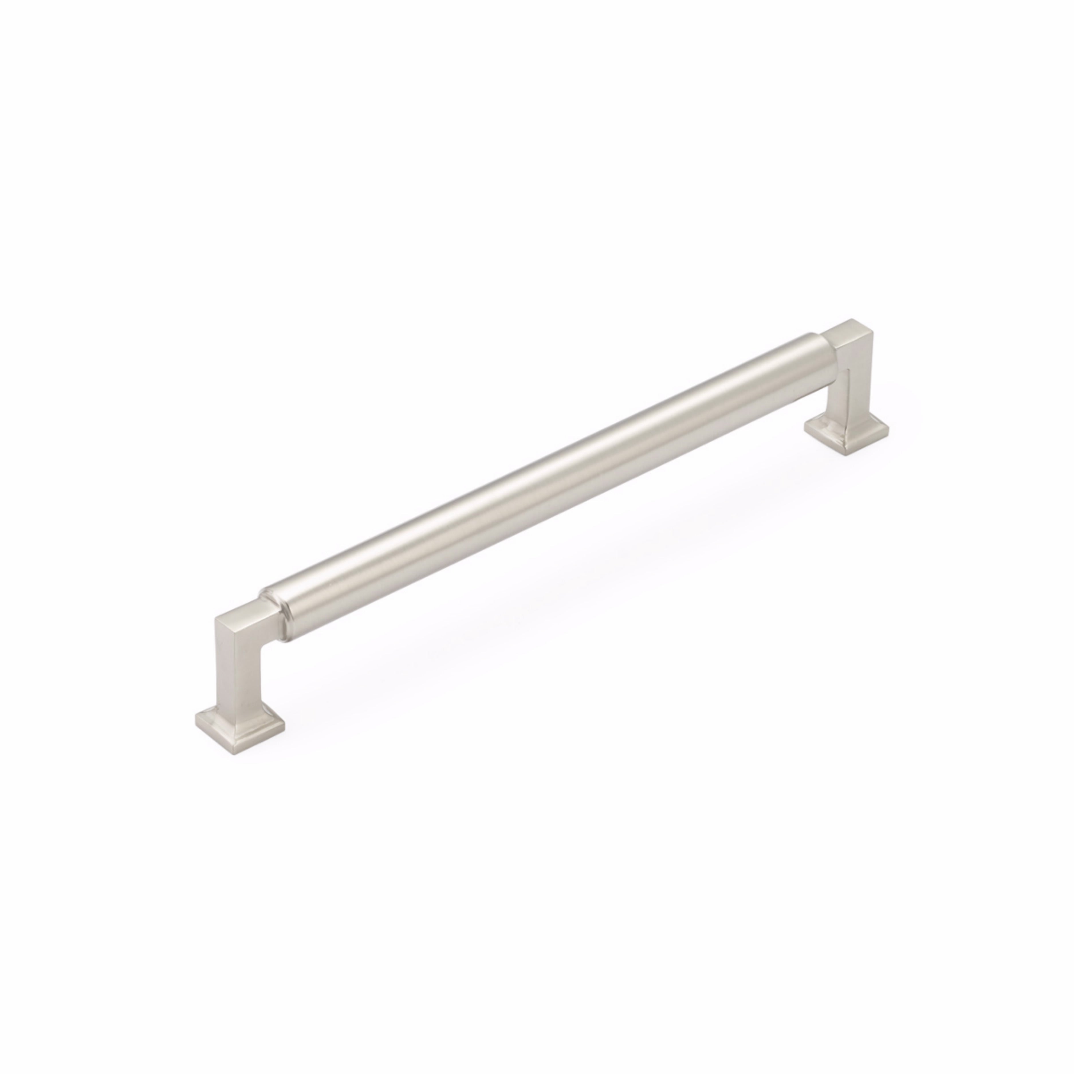 Schaub 478-15 8" Center to Center Haniburton Cabinet Pull Satin Nickel Finish Sparrow Supply