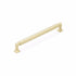 Schaub 478-SB 8" Center to Center Haniburton Cabinet Pull Satin Brass Finish Sparrow Supply