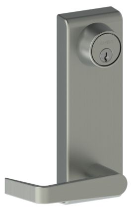 Hager 47CEWTNALMLH Cylinder Escutcheon Outside Exit Device Trim with Left Hand Withnell Leve Aluminum Finish - * Not Returnable *