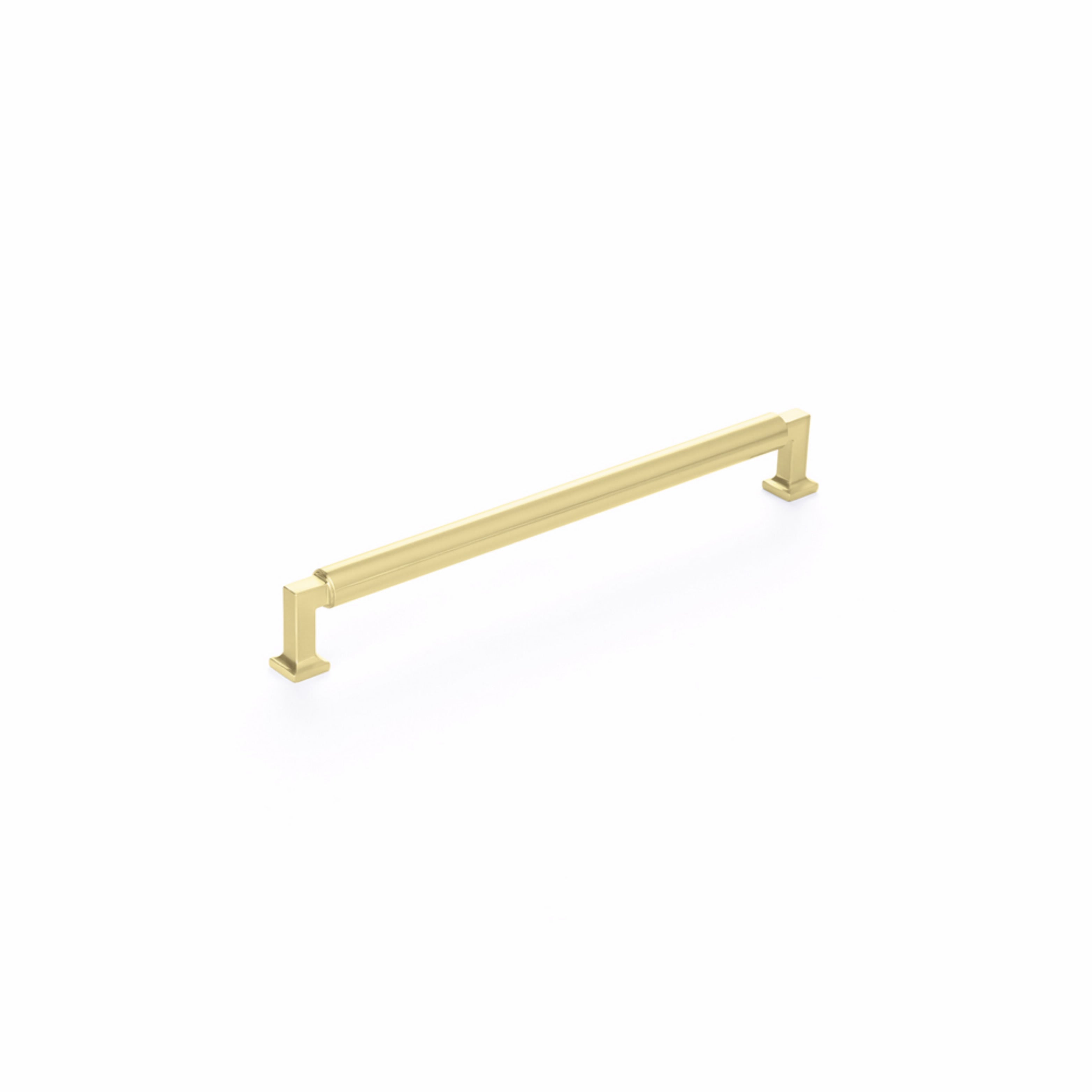 Schaub 480-SB 10" Center to Center Haniburton Cabinet Pull Satin Brass Finish Sparrow Supply