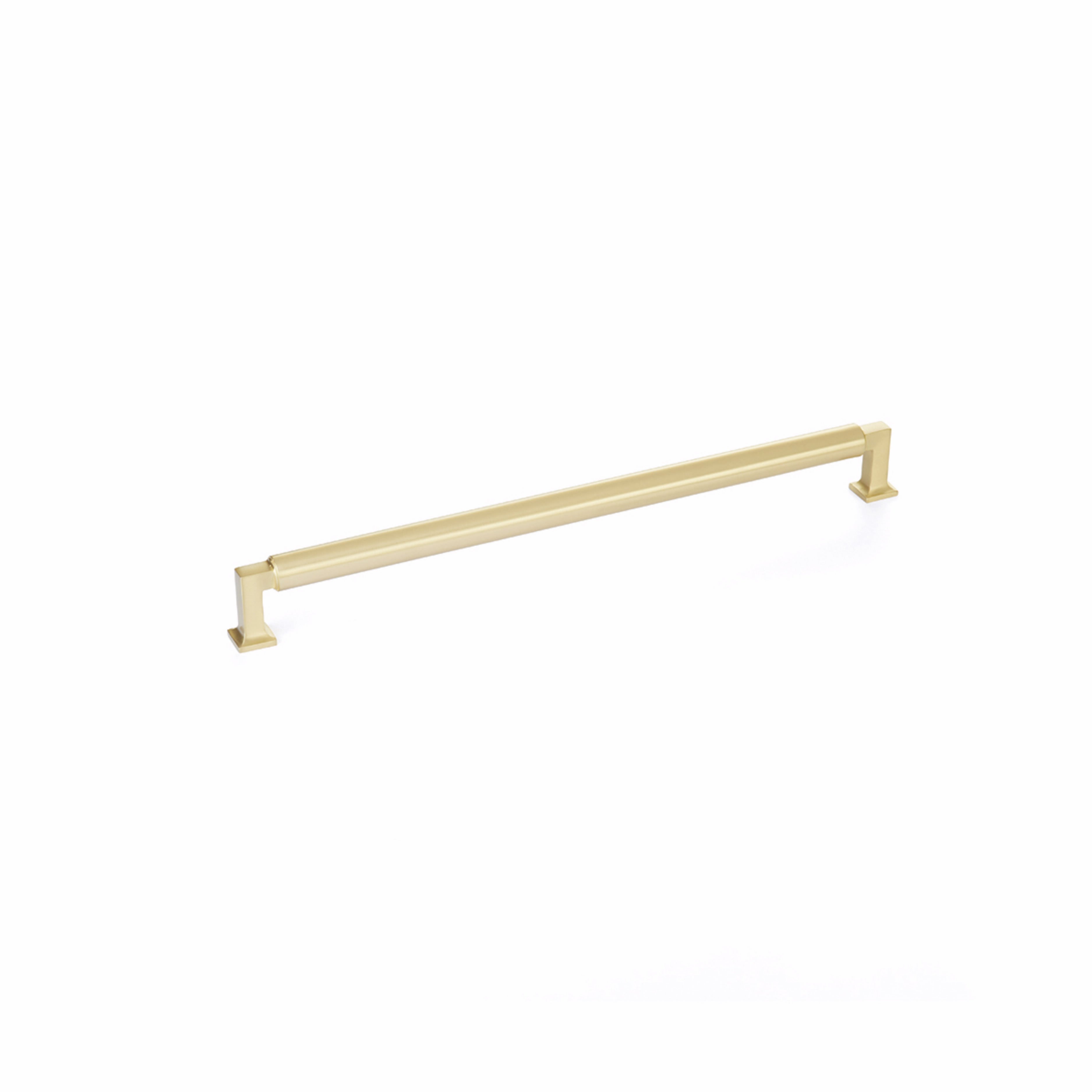 Schaub 481-SB 12" Center to Center Haniburton Cabinet Pull Satin Brass Finish Sparrow Supply