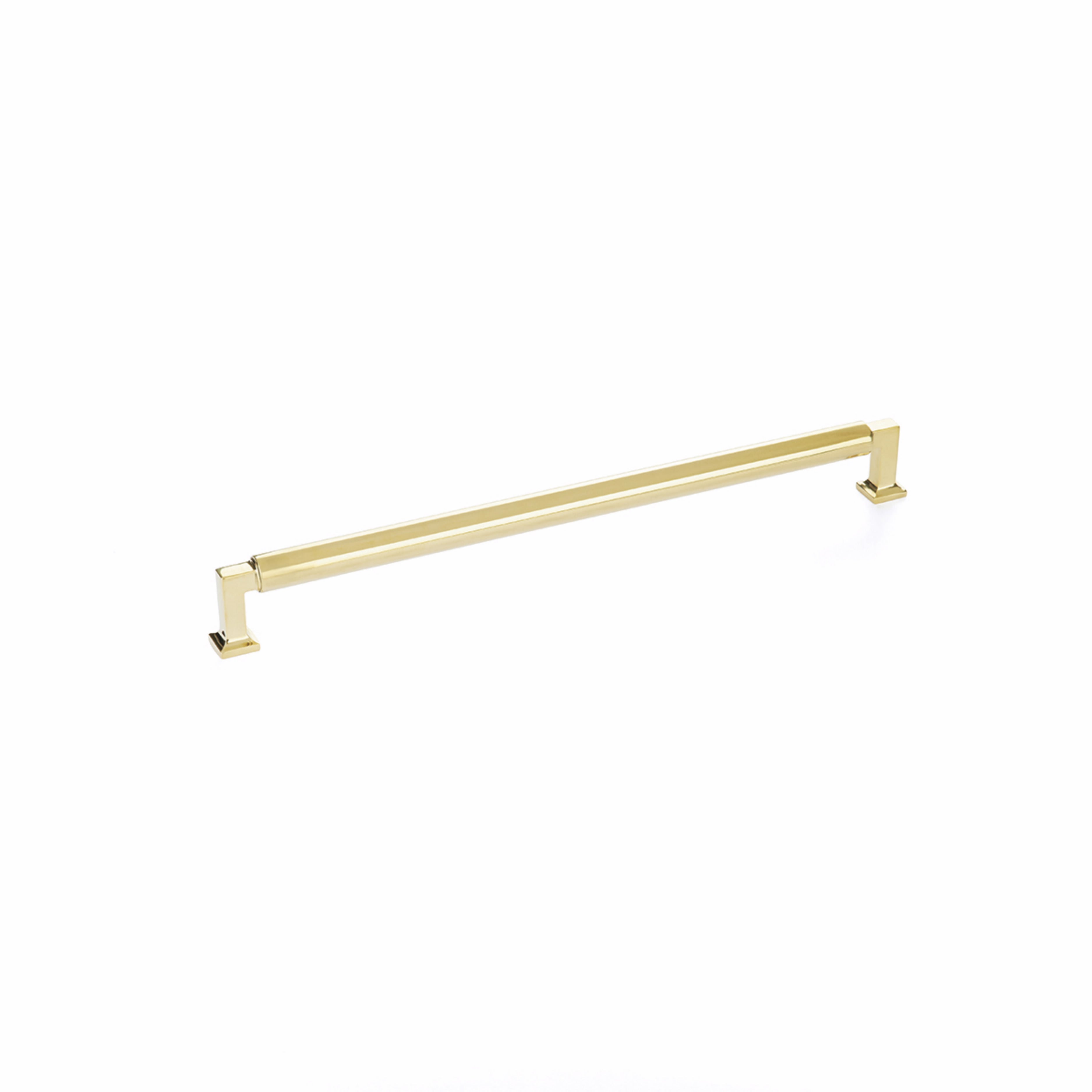Schaub 481-UNBR 12" Center to Center Haniburton Cabinet Pull Unlacquered Brass Finish Sparrow Supply