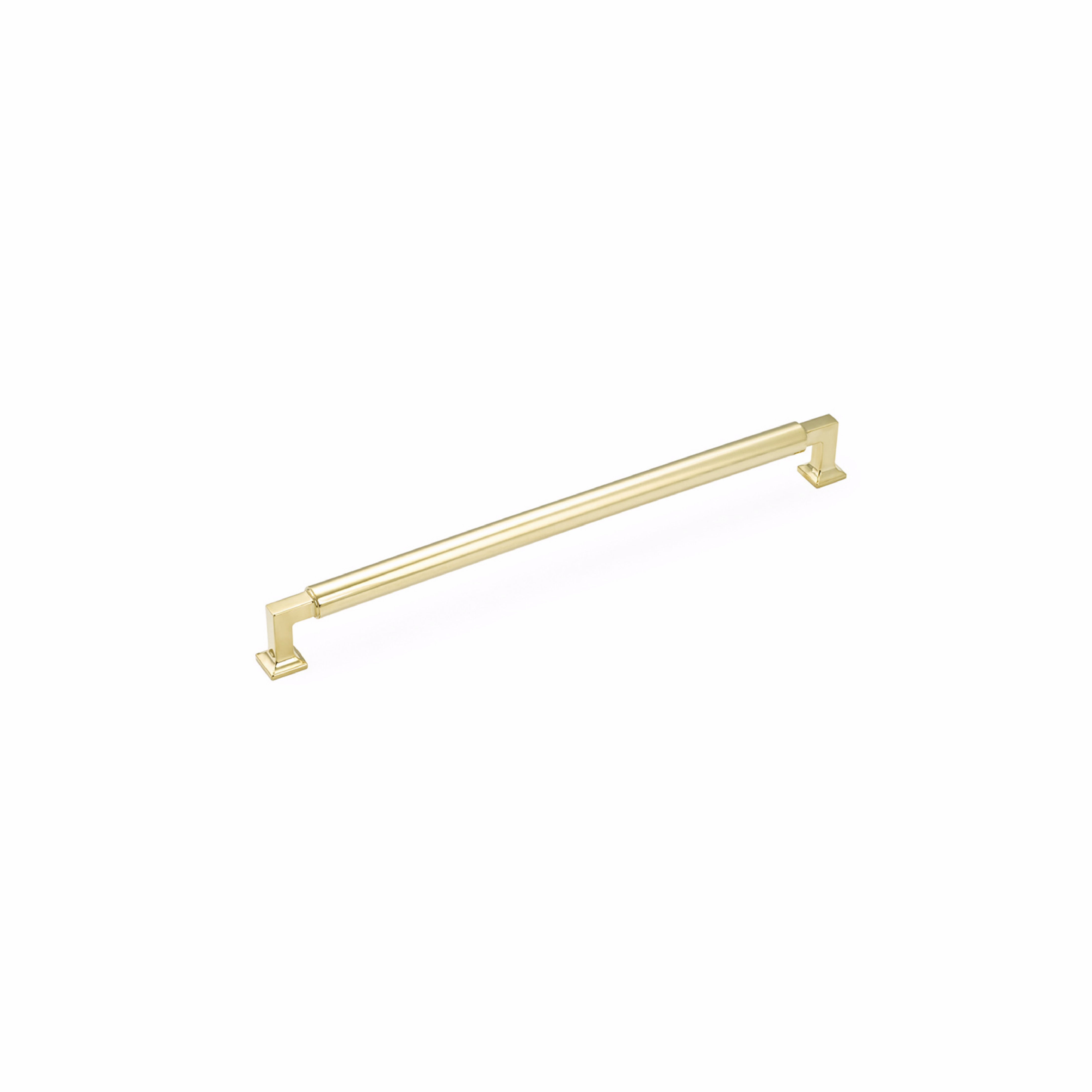 Schaub 482-UNBR 12" Center to Center Haniburton Appliance Pull Unlacquered Brass Finish Sparrow Supply
