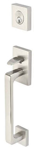 Emtek 4820ROUUS15 Round Knob 2-3/8" and 2-3/4" Backset Single Cylinder Baden Tubular Handleset Satin Nickel Finish Sparrow Supply