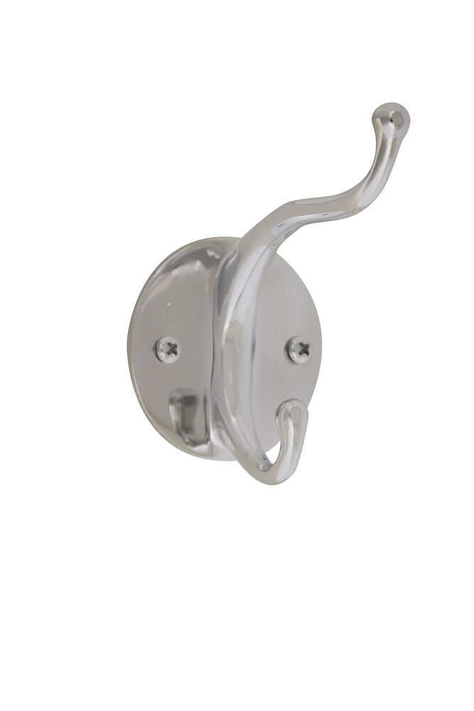 Bradley 914-000000 Robe Hook, Chrome Plated Brass, Dbl