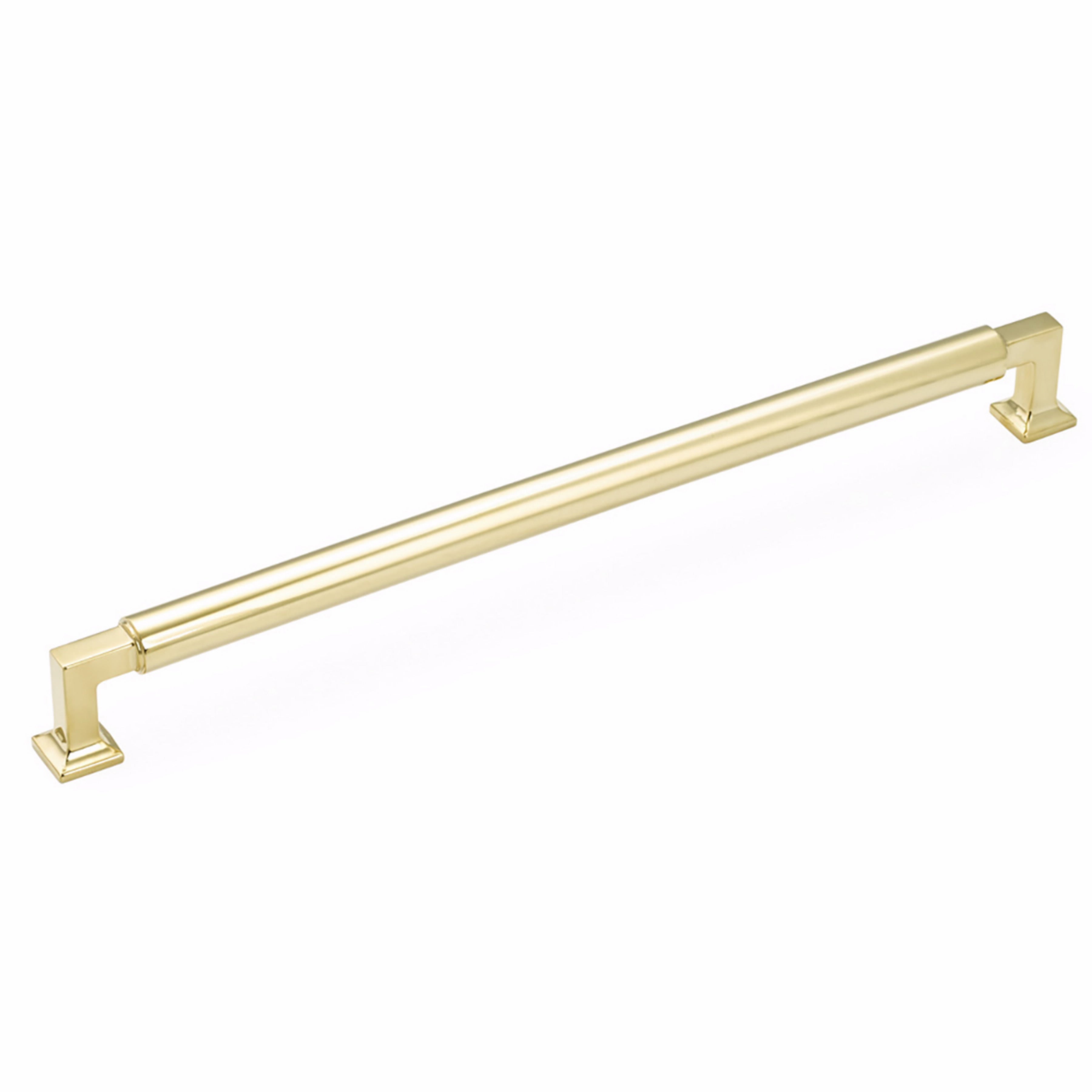 Schaub 483-UNBR 18" Center to Center Haniburton Appliance Pull Unlacquered Brass Finish Sparrow Supply