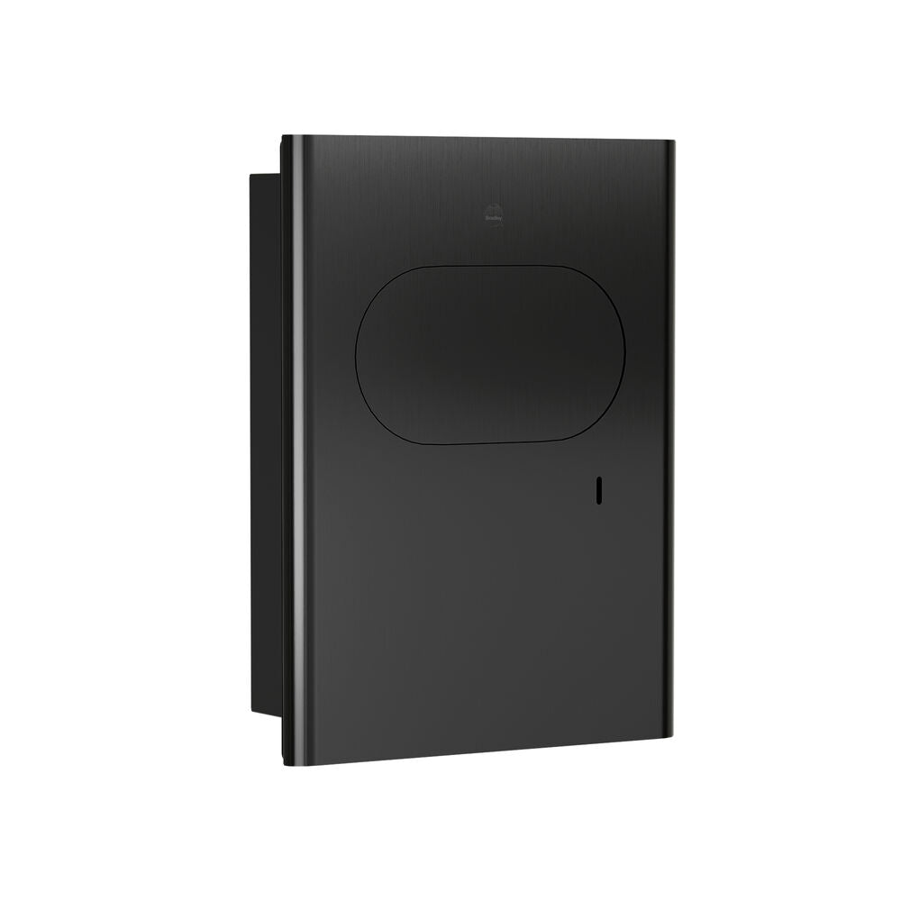 Bradley 4B2-000000-BB Napkin Disposal- Stainless, Recessed Mtd Brushed Black Sparrow Supply