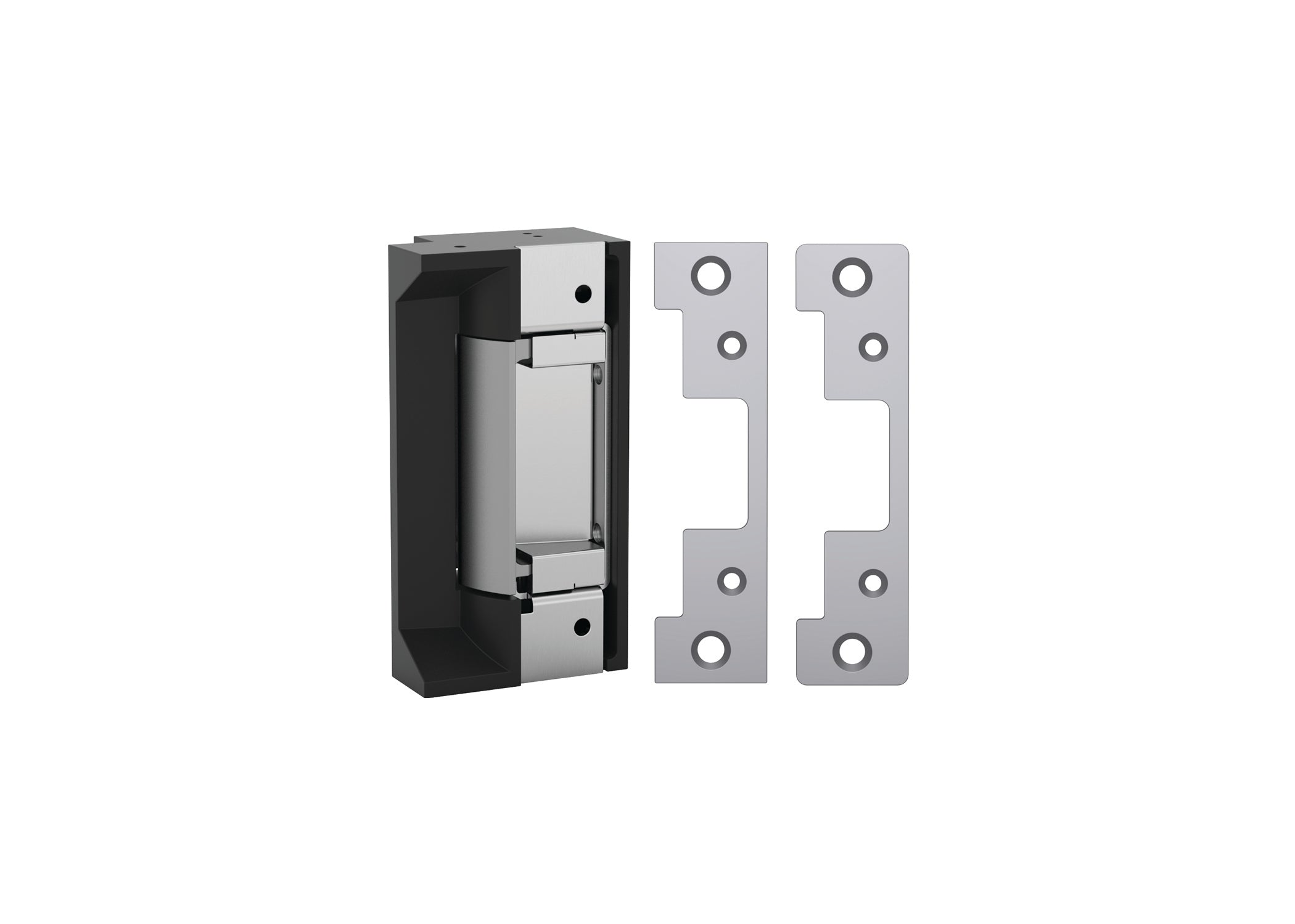 Hes 5000C630 12VDC / 24VDC Electric Strike Kit with 501 and 501A Faceplates Satin Stainless Steel Finish Sparrow Supply