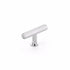 Schaub 5001-26 2" Center to Center Pub House Knurled T Cabinet Knob Polished Chrome Finish Sparrow Supply
