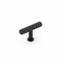Schaub 5001-MB 2" Center to Center Pub House Knurled T Cabinet Knob Matte Black Finish Sparrow Supply