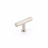 Schaub 5001-PN 2" Center to Center Pub House Knurled T Cabinet Knob Polished Nickel Finish Sparrow Supply