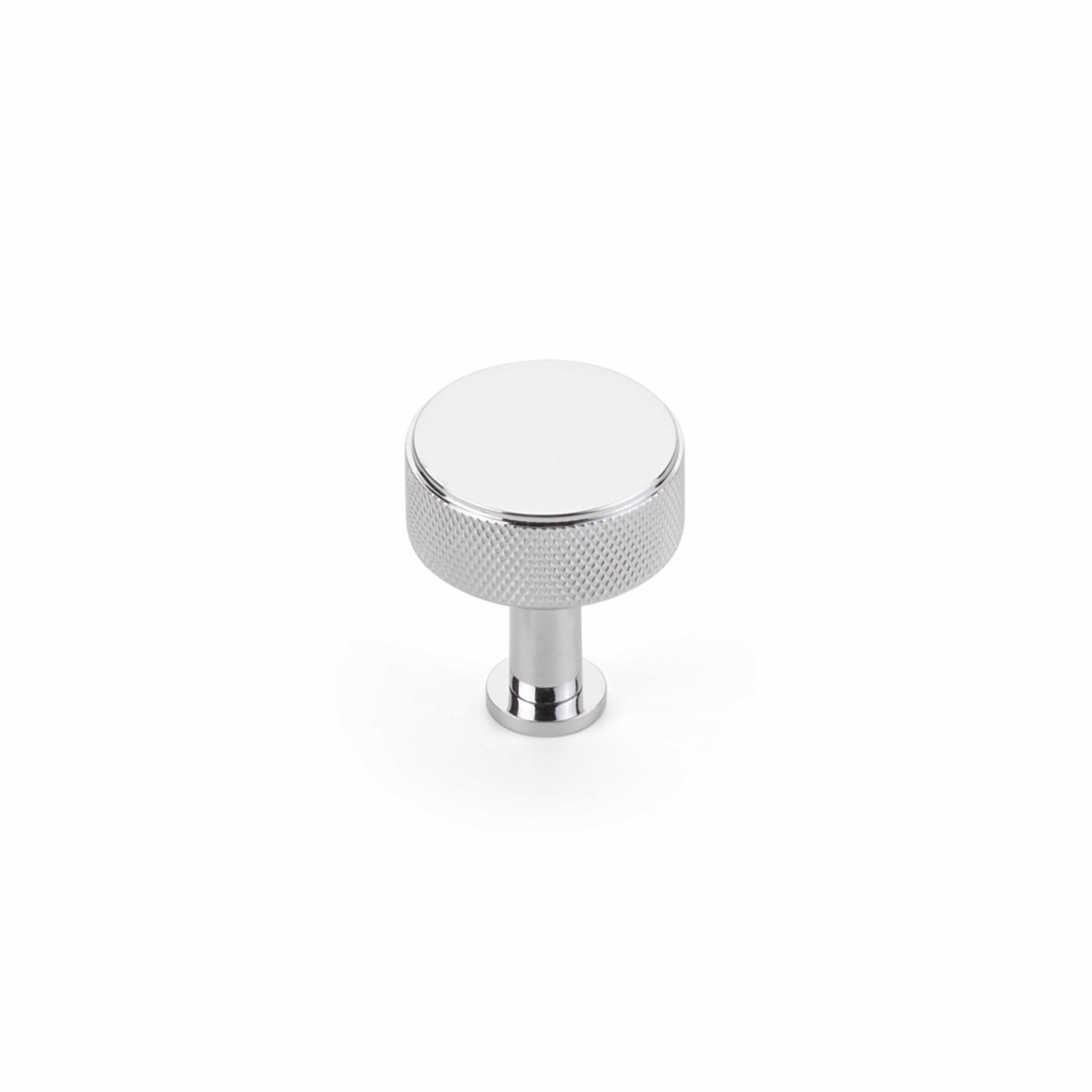 Schaub 5002-26 1-1/4" Center to Center Pub House Knurled Cabinet Knob Polished Chrome Finish Sparrow Supply