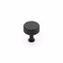Schaub 5002-MB 1-1/4" Center to Center Pub House Knurled Cabinet Knob Matte Black Finish Sparrow Supply