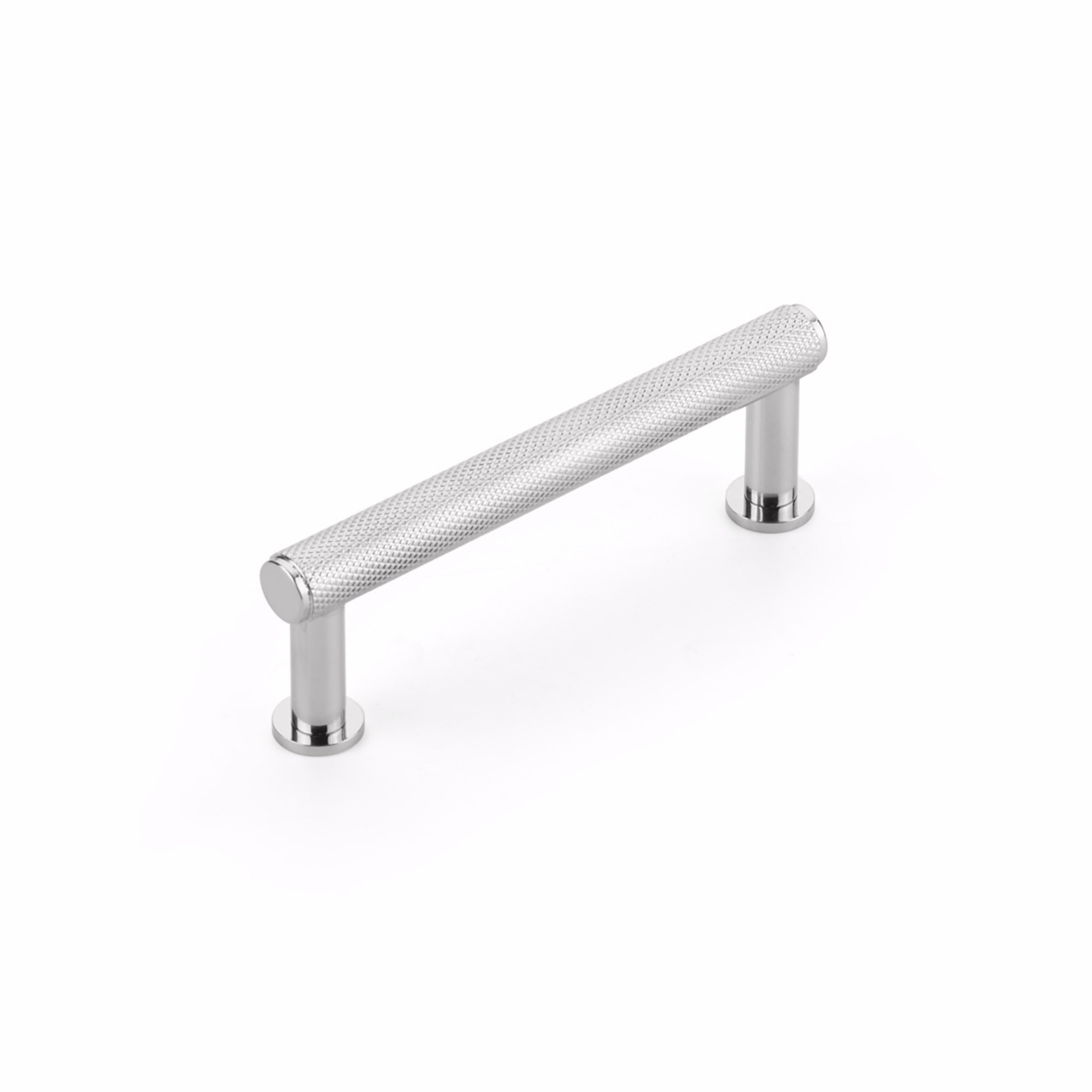 Schaub 5003-26 3-1/2" Center to Center Pub House Knurled Cabinet Pull Polished Chrome Finish Sparrow Supply
