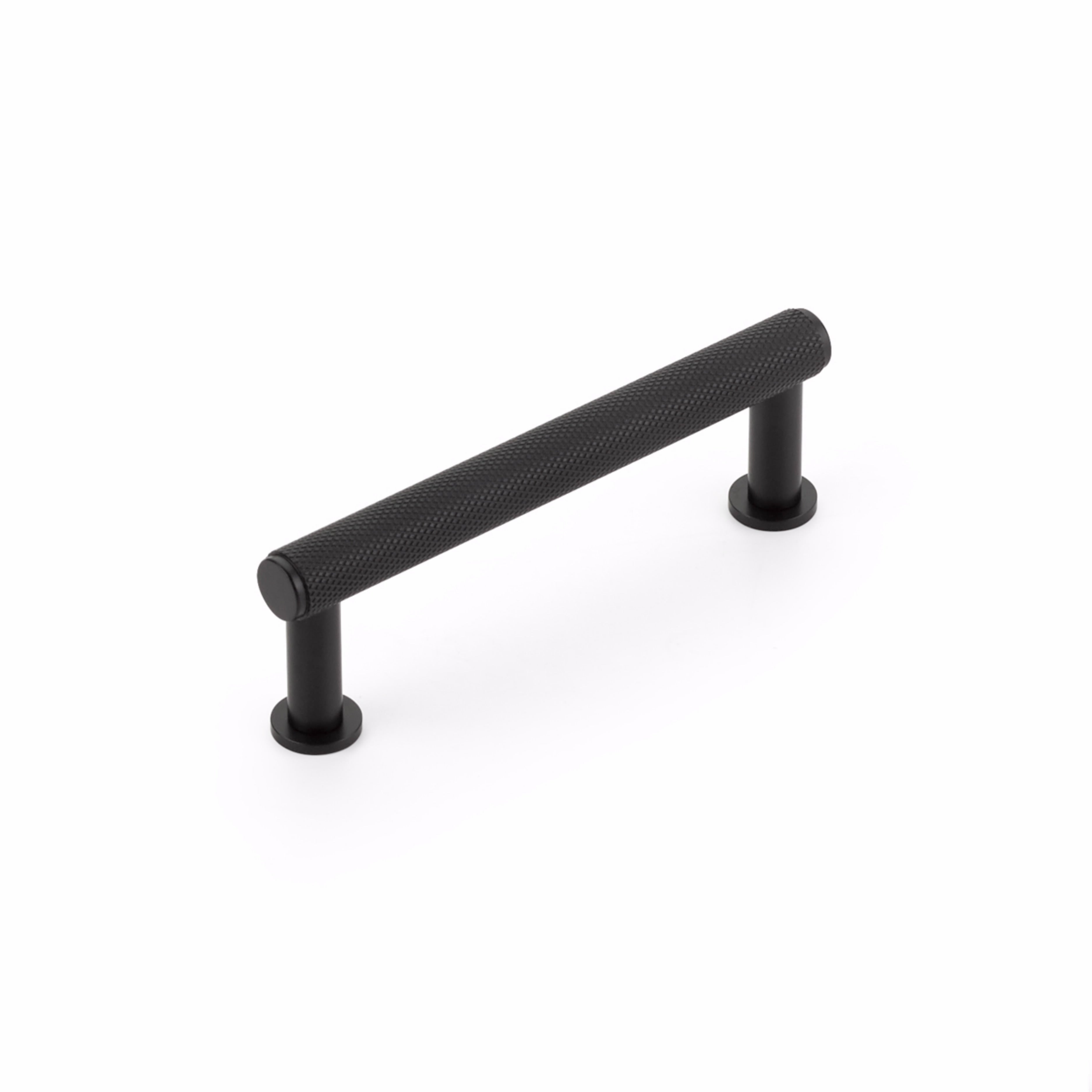 Schaub 5003-MB 3-1/2" Center to Center Pub House Knurled Cabinet Pull Matte Black Finish Sparrow Supply