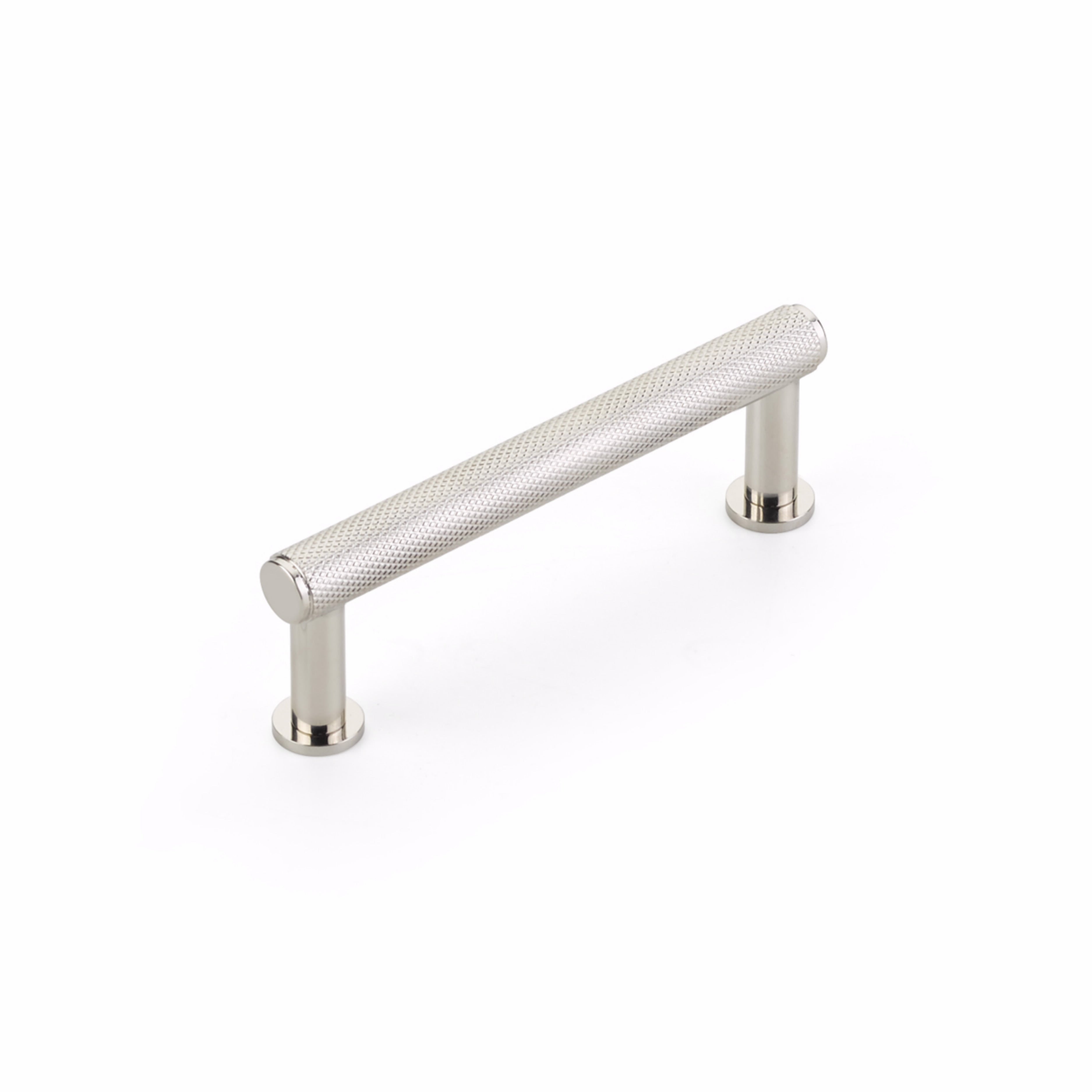 Schaub 5003-PN 3-1/2" Center to Center Pub House Knurled Cabinet Pull Polished Nickel Finish Sparrow Supply