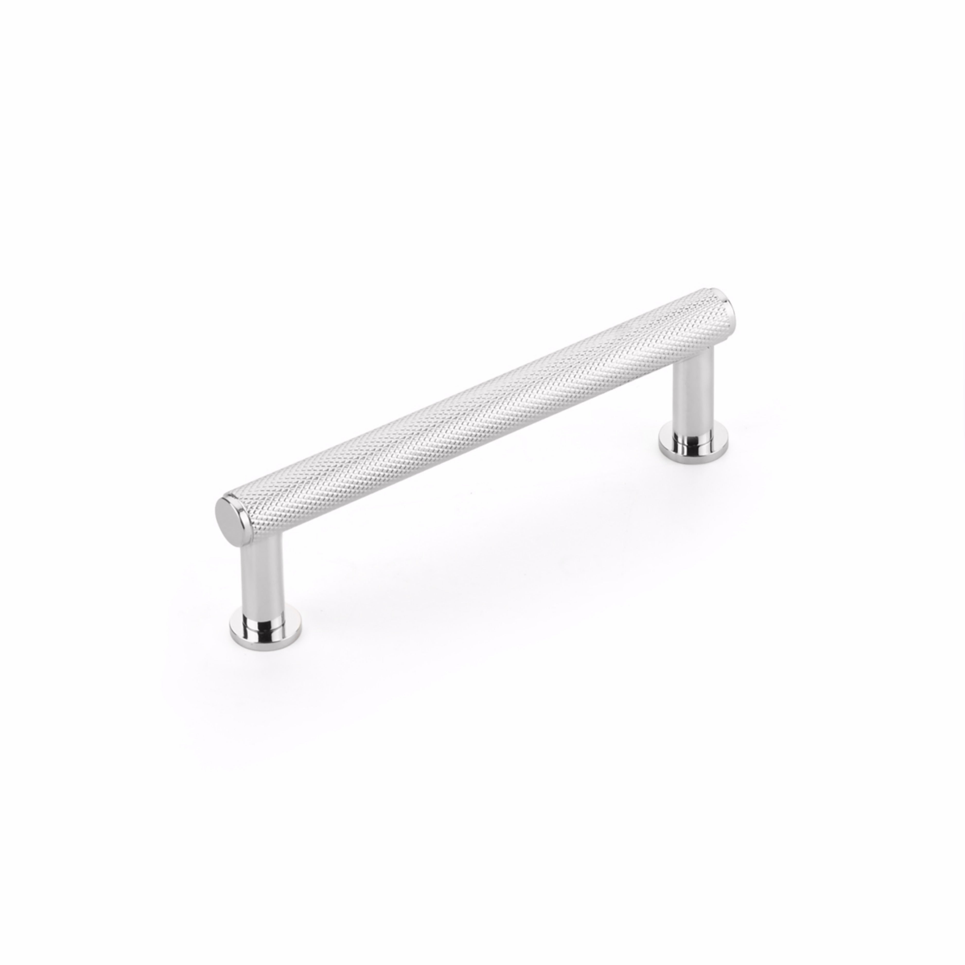 Schaub 5004-26 4" Center to Center Pub House Knurled Cabinet Pull Polished Chrome Finish Sparrow Supply