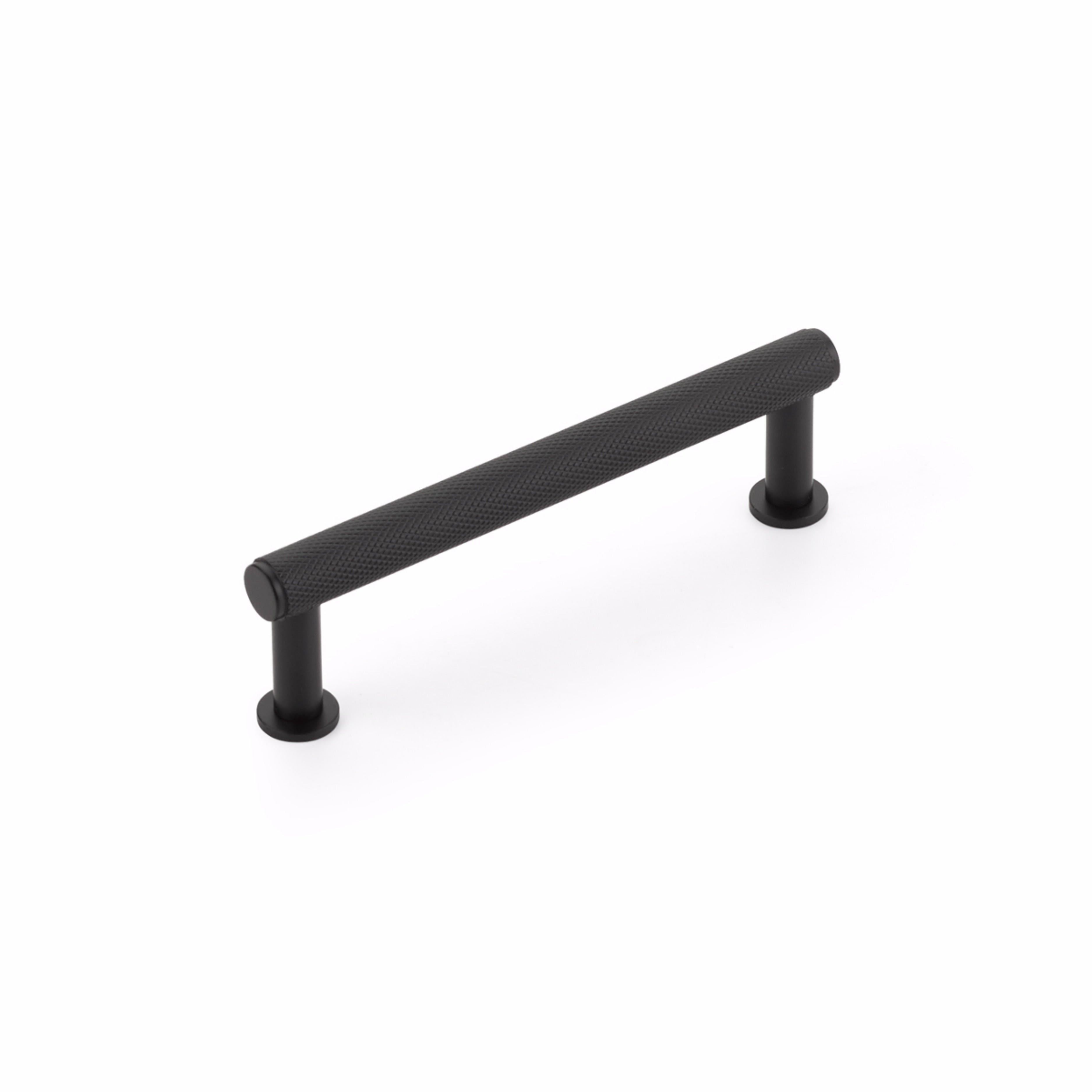 Schaub 5004-MB 4" Center to Center Pub House Knurled Cabinet Pull Matte Black Finish Sparrow Supply