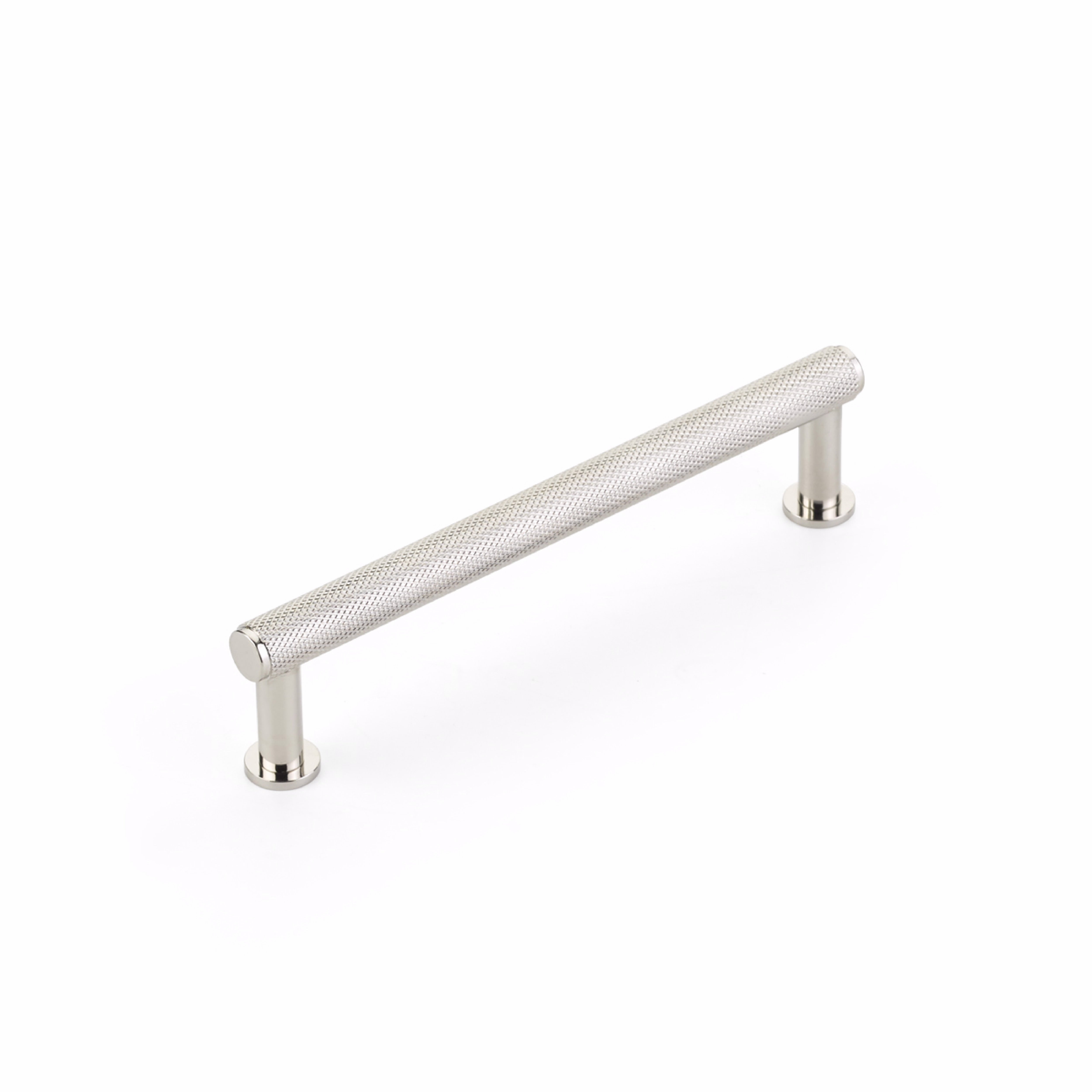 Schaub 5005-PN 5" Center to Center Pub House Knurled Cabinet Pull Polished Nickel Finish Sparrow Supply