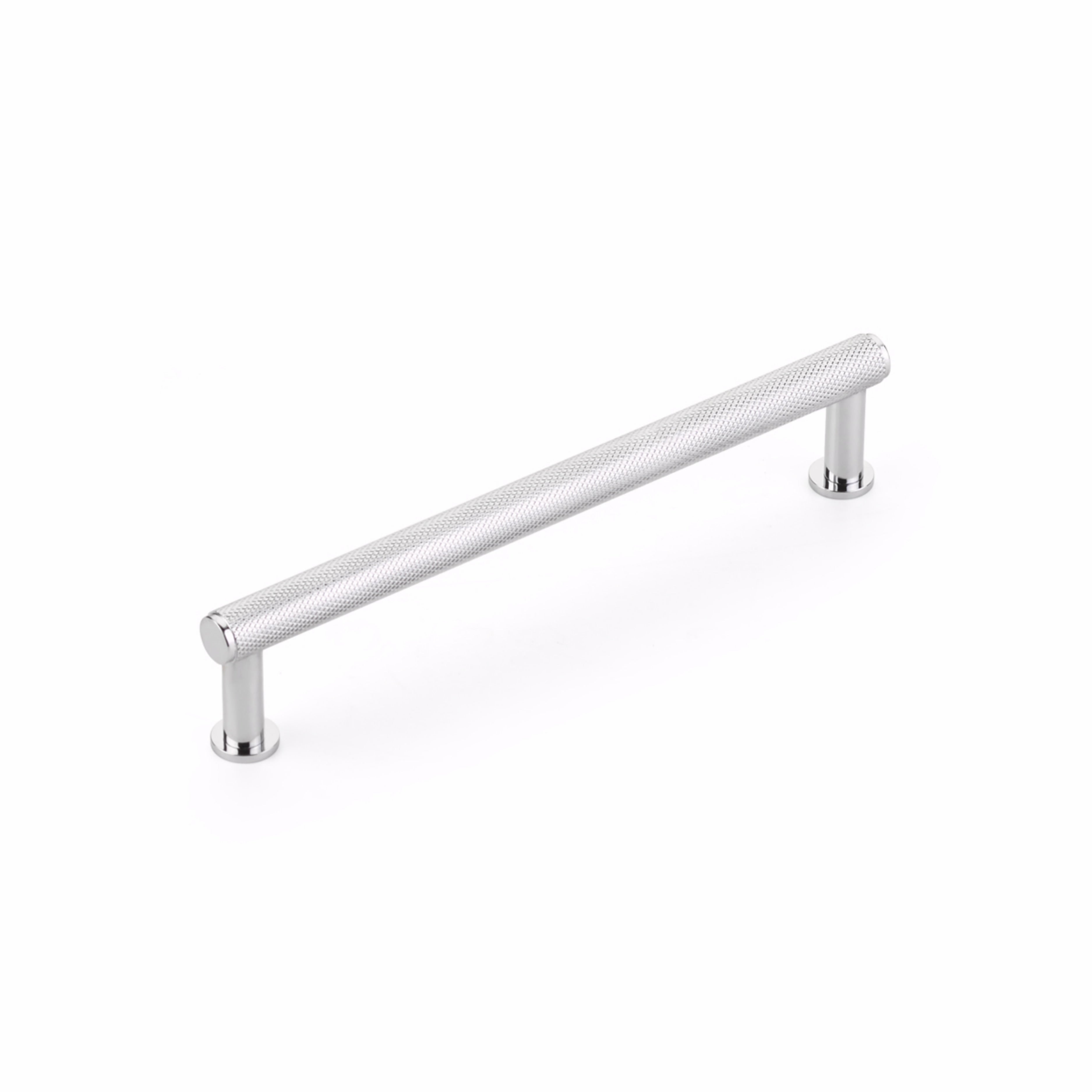 Schaub 5006-26 6" Center to Center Pub House Knurled Cabinet Pull Polished Chrome Finish Sparrow Supply