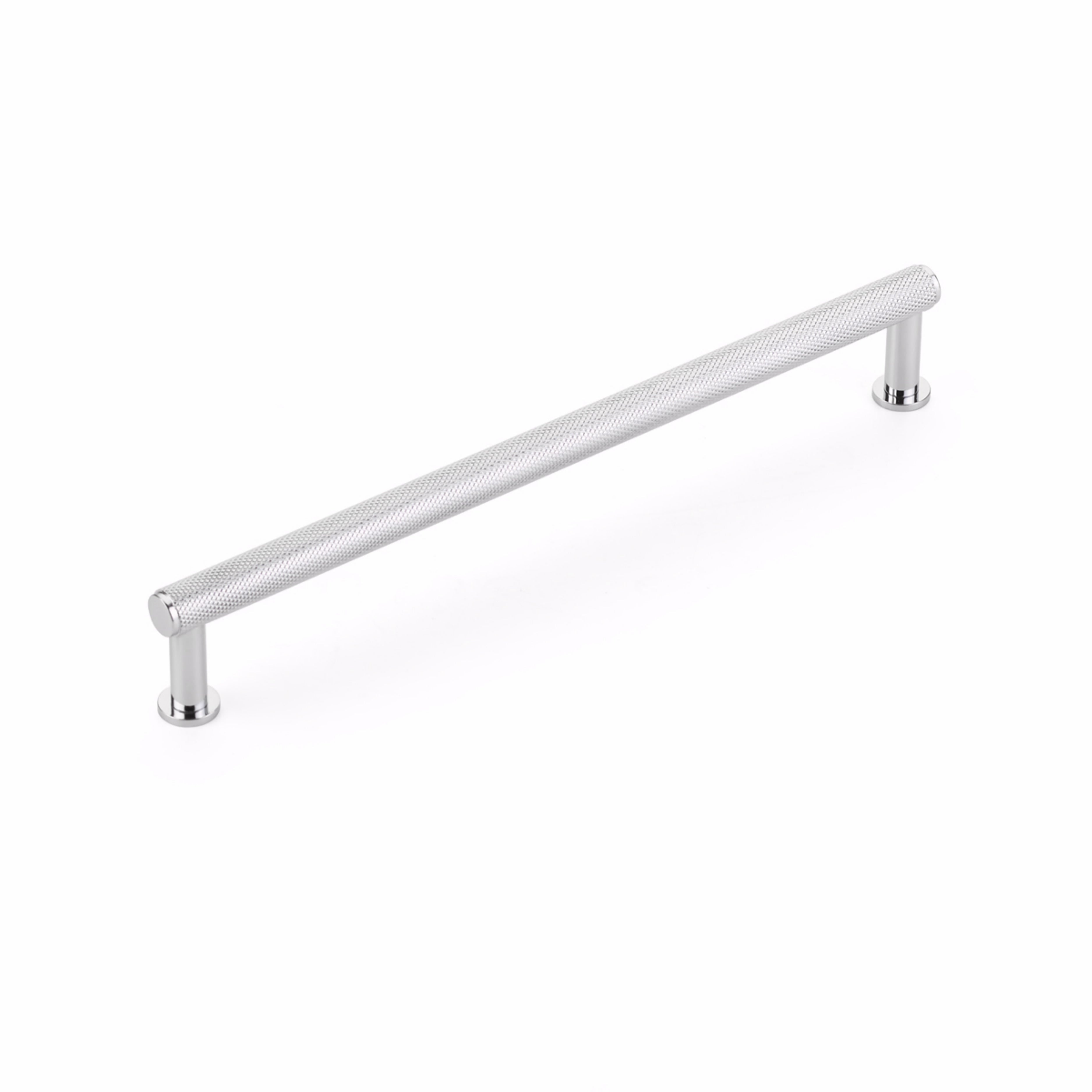 Schaub 5008-26 8" Center to Center Pub House Knurled Cabinet Pull Polished Chrome Finish Sparrow Supply