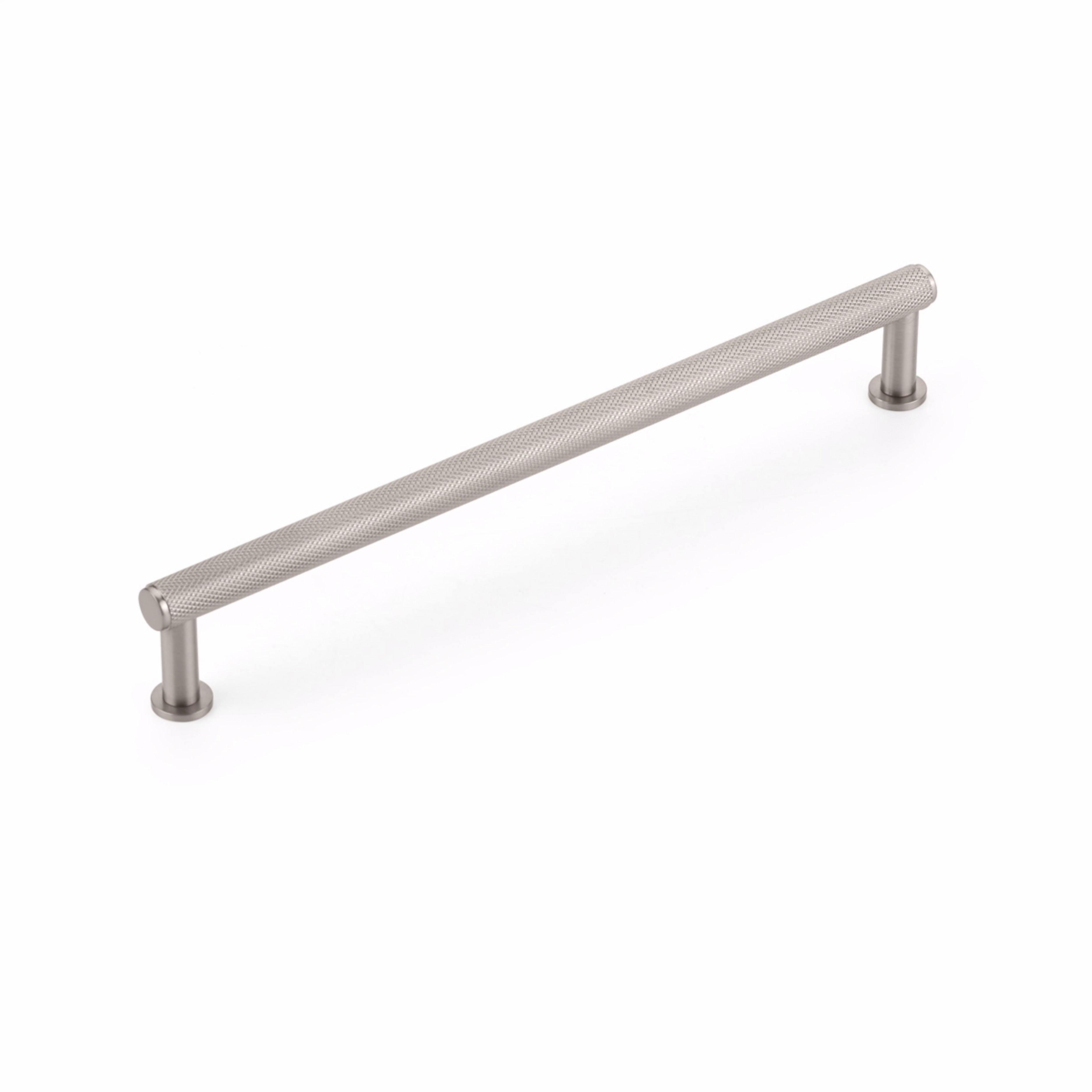 Schaub 5008-BN 8" Center to Center Pub House Knurled Cabinet Pull Brushed Nickel Finish Sparrow Supply