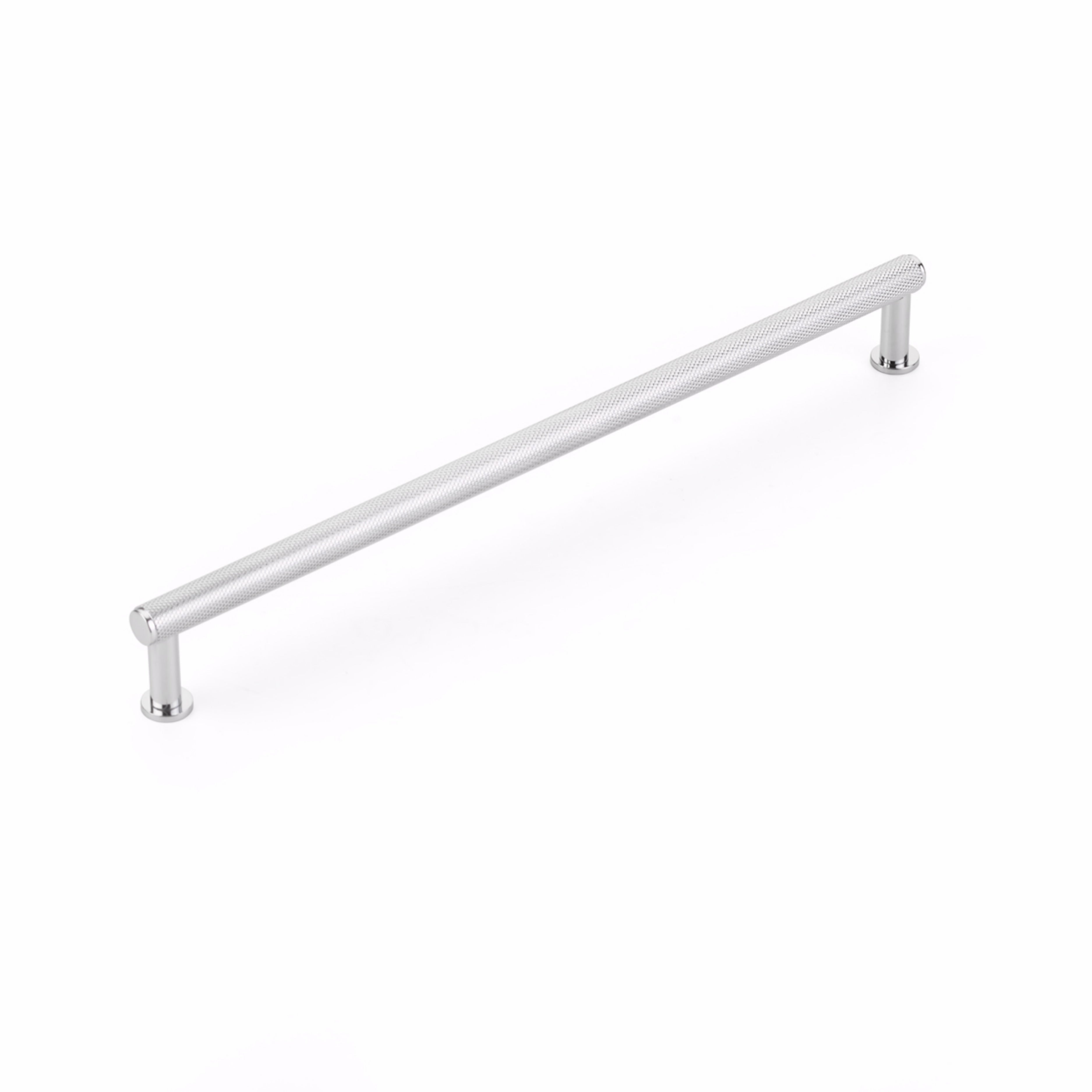 Schaub 5010-26 10" Center to Center Pub House Knurled Cabinet Pull Polished Chrome Finish Sparrow Supply