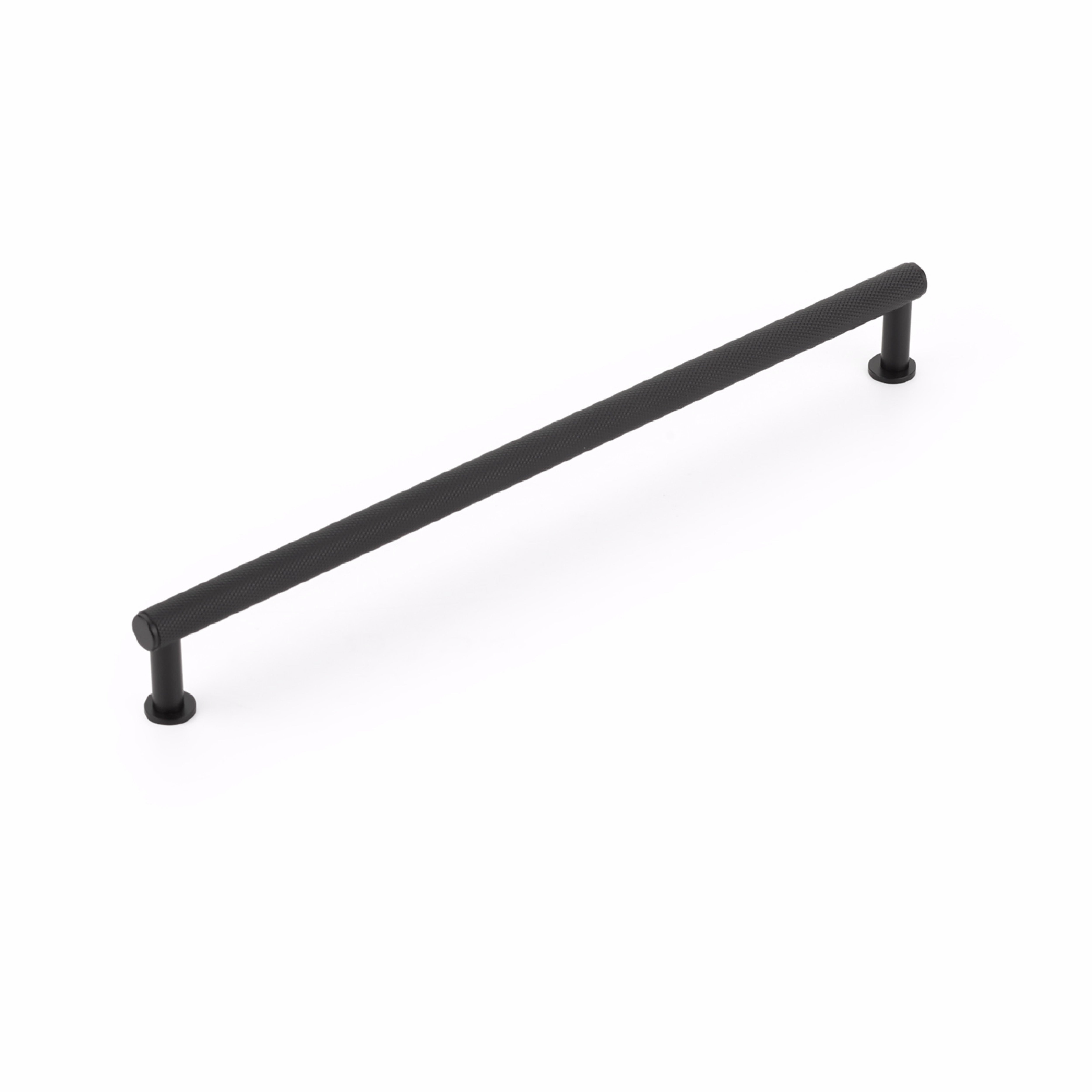 Schaub 5010-MB 10" Center to Center Pub House Knurled Cabinet Pull Matte Black Finish Sparrow Supply